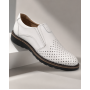 Pantofi barbati casual de vara cu perforatii - Corsa Piele Naturala Alb GKR506A